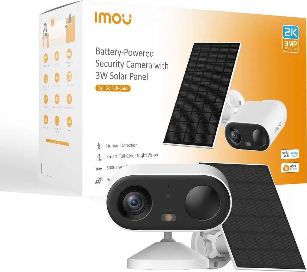 IMOU TB3FP-3T0WE IP Camera 2K Kit Solare - Sicurezza Esterna Smart
