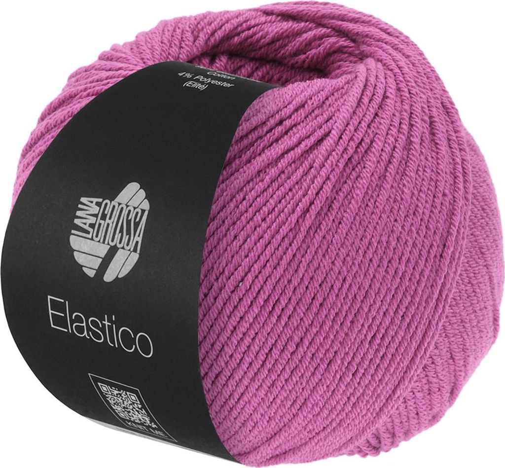 Lana Grossa ELASTICO 50 g Baumwoll-Klassiker mit leichtem Stretch-Anteil 160 m Farbe 163 - Fuchsia