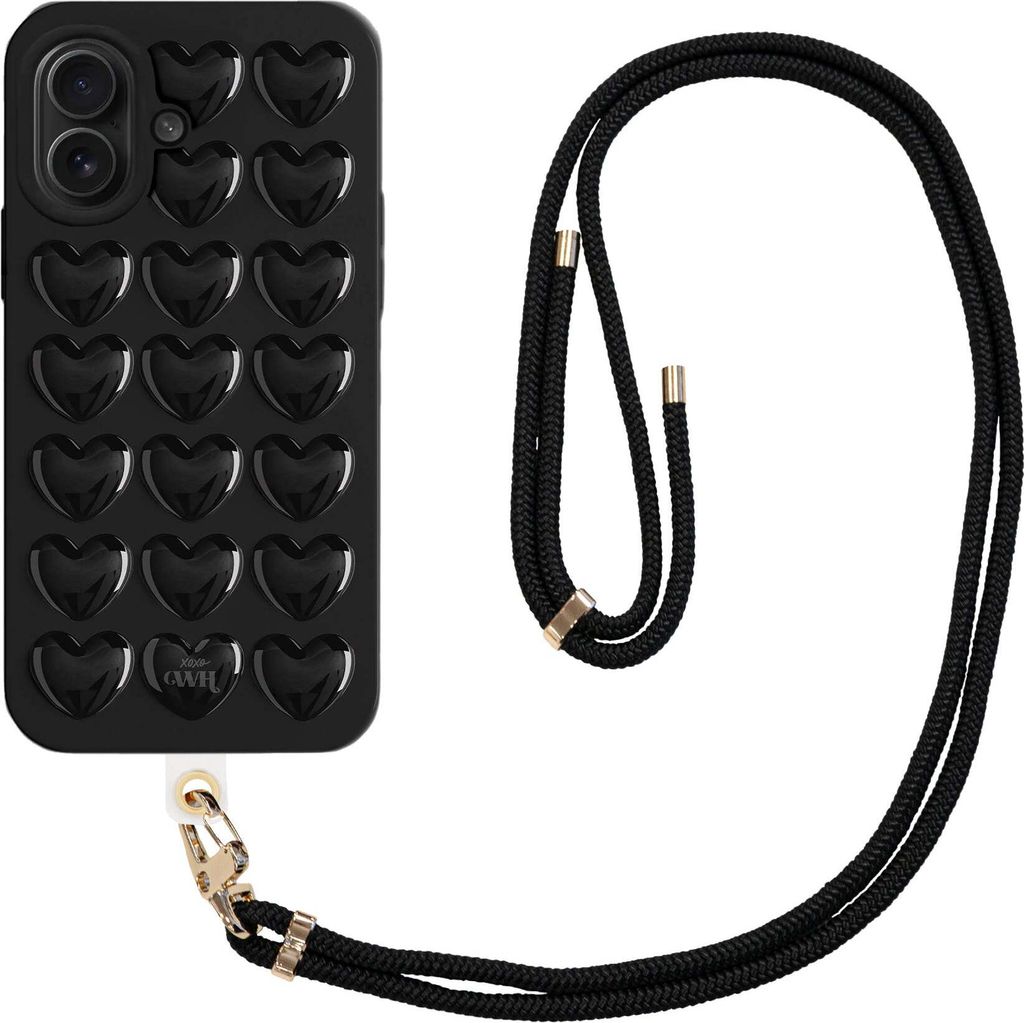 Heartbreaker Black Cord Hülle - Kompatibel mit iPhone 16 Plus