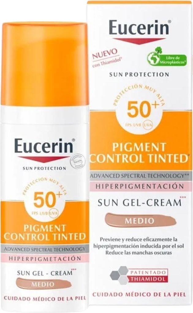 Eucerin - Getönte Sonnenschutz-Gel-Creme Pigmentkontrolle Produktbild 