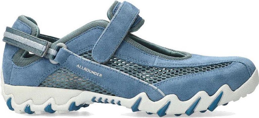 Allrounder Sneaker Niro 07/20, Velourleder mit offenem Mesh, Jeans-Blau, Fußbett zum Wechseln 42 1/2