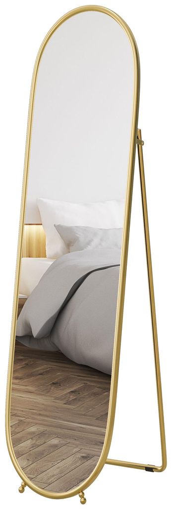 HOMCOM Ganzkörperspiegel, 160 x 40 cm, wandspiegel met Productafbeelding 