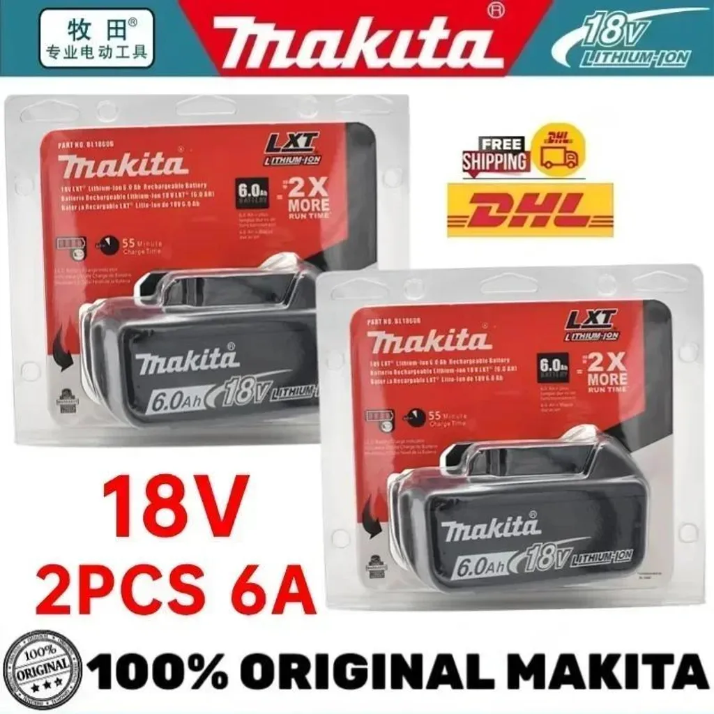 Batterie 18V 6.0Ah longue autonomie pour outils sans fil - Duo BL1860