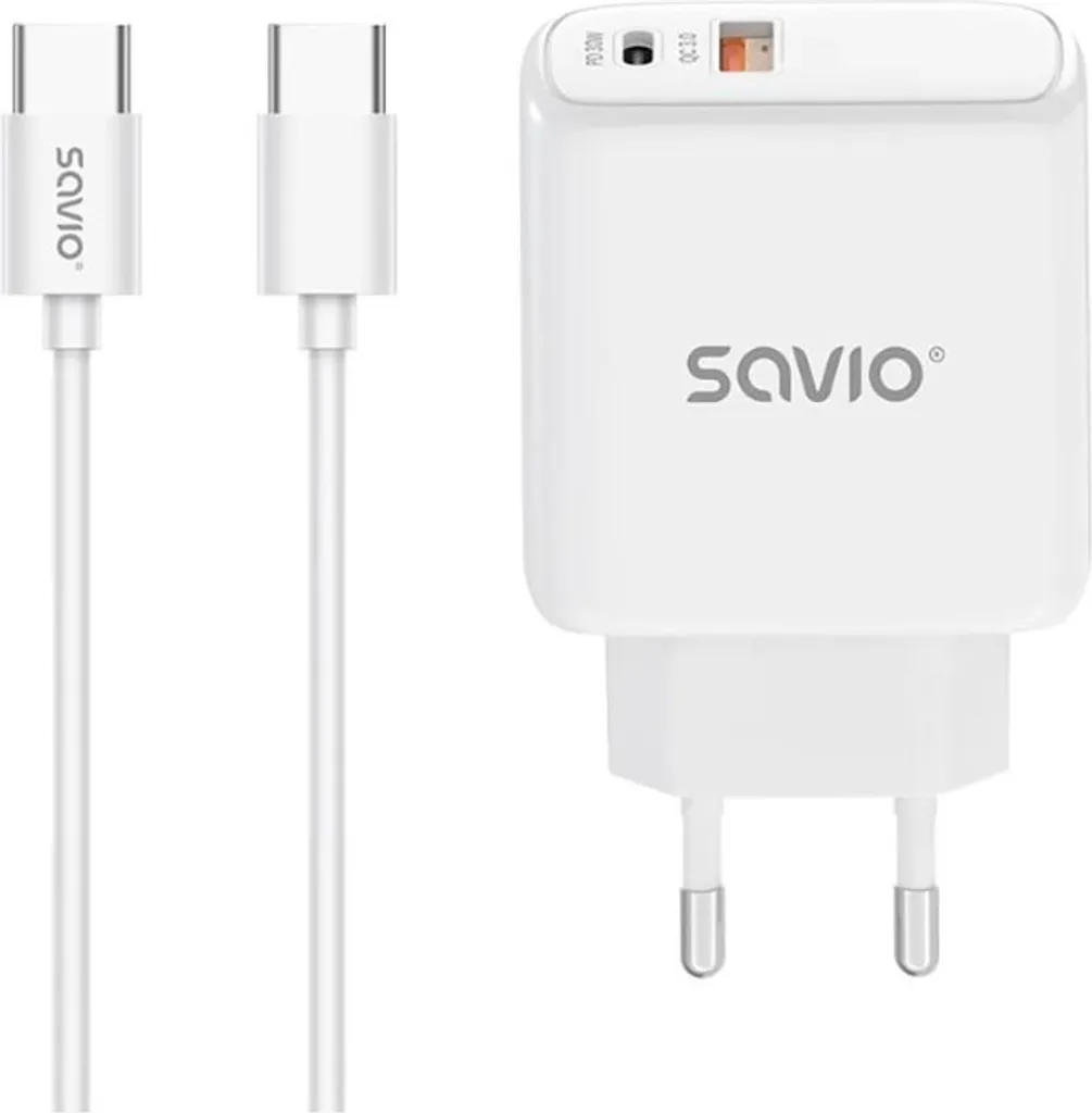 Chargeur USB Savio LA-10 Blanc : Fini les Batteries Faibles sur Mobile