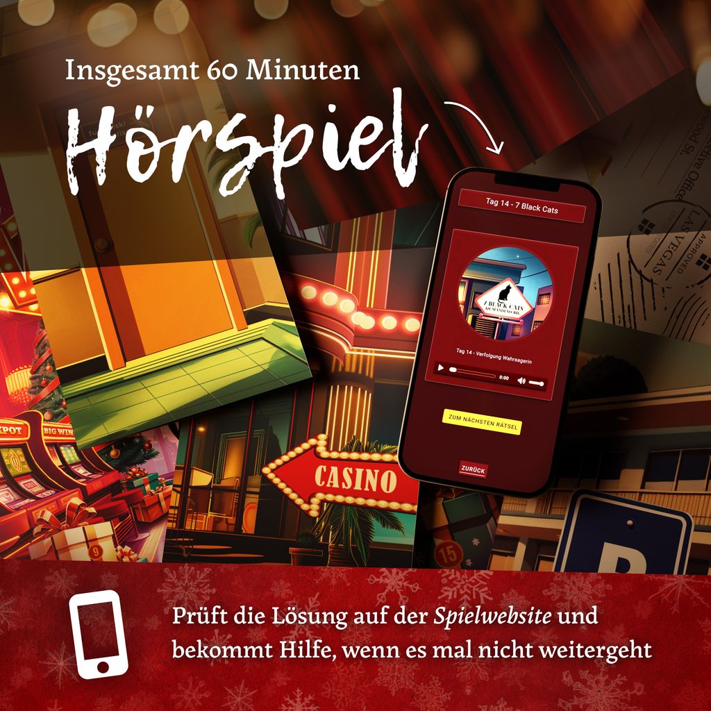 CRIMECASES Krimi Rätsel Adventskalender 2024 "Der Vegas Produktbild 4