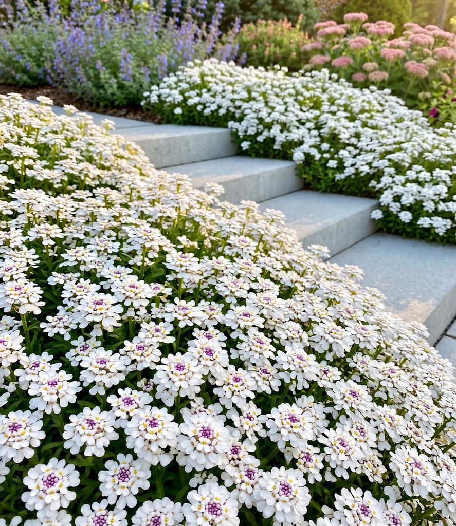 BALDUR Garten 9x Winterharter Bodendecker Iberis 'Masterpiece ', Pflanzen im 9x9 cm-Topf, Schleifenblume, winterharte Staude, mehrjährig & pflege...