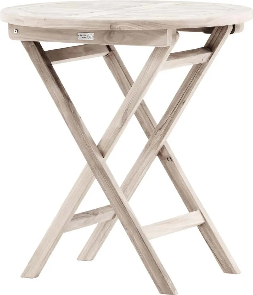 FURNLUX Table basse Kenia Beige 70cm - Table de jardin carrée robuste