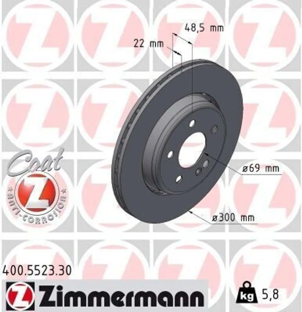 Fin des vibrations : disques Zimmermann 400.5523.30 pour Mercedes CLS