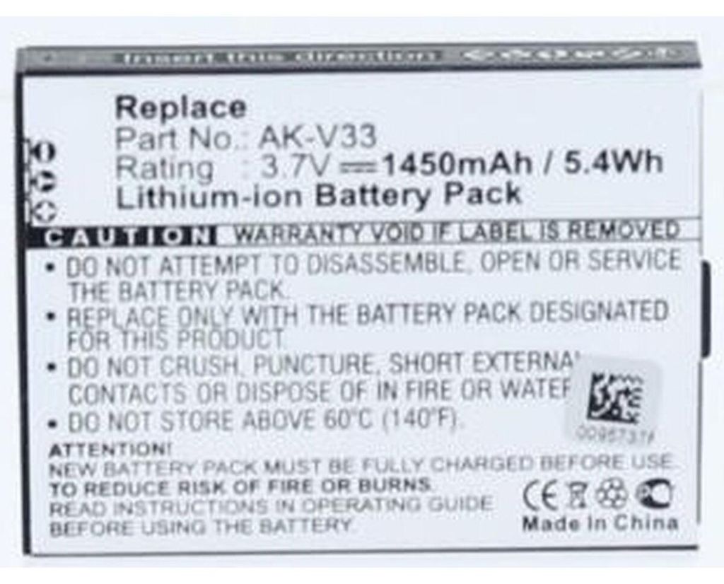 Akku für Emporia AK-V33 Li-Ion 3,7 Volt 1450 mAh schwarz. Produktbild 