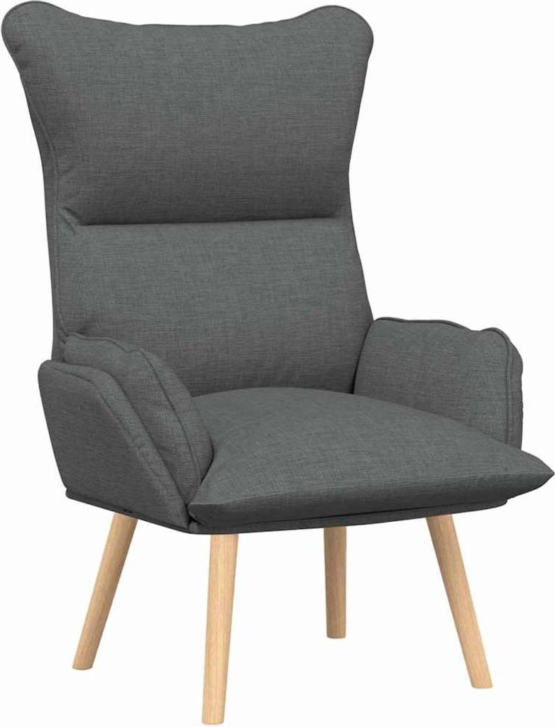 vidaXL Sessel Dunkelgrau 69 x 74 x 93 cm Stoff und Sperrholz