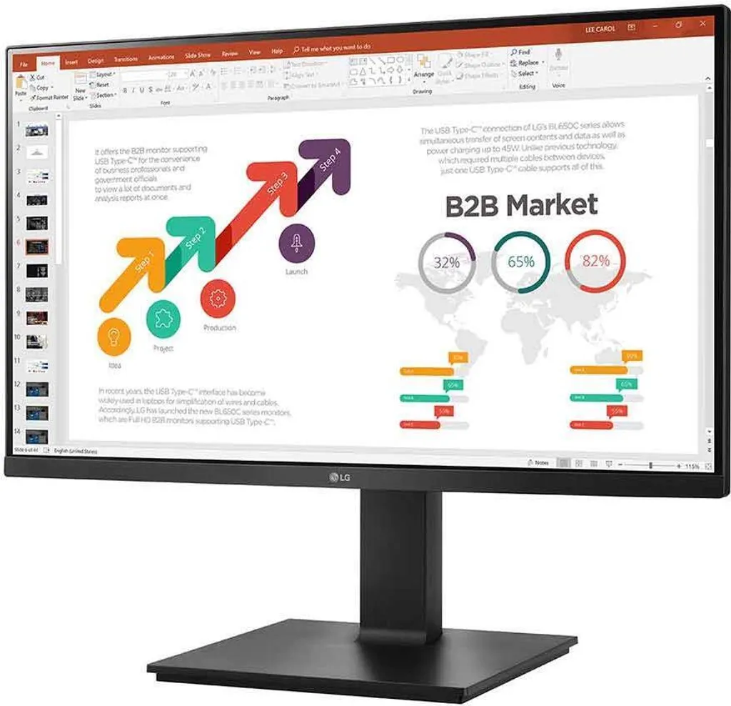 Écran de Travail LG 24BP45SP-B Pivotant Idéal pour Télétravail et Bureau - 7