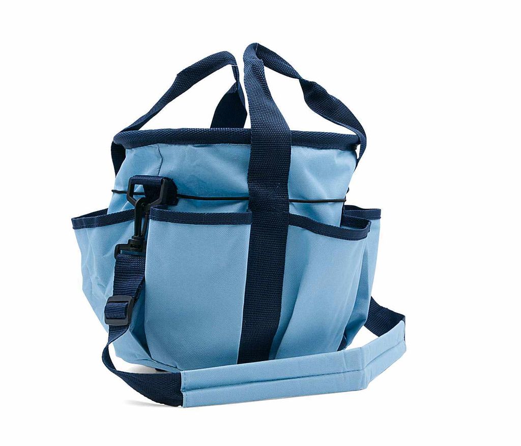 AMKA Putztasche mit verstellbarem Trageriemen + 6 Zusatzfächer, Farbe:hellblau