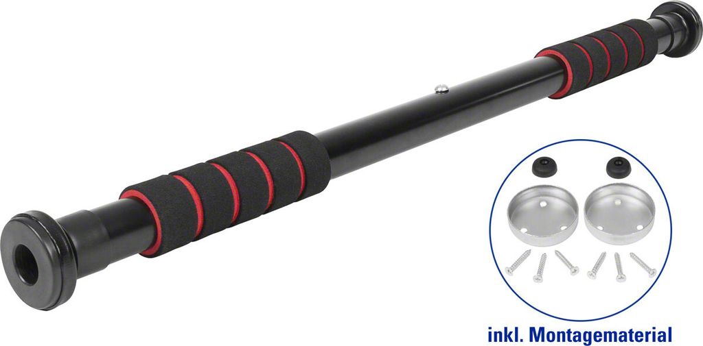 Türreck Klimmzugstange mit Handpolster 63-100 cm Türstange Reckstange Turnstange
