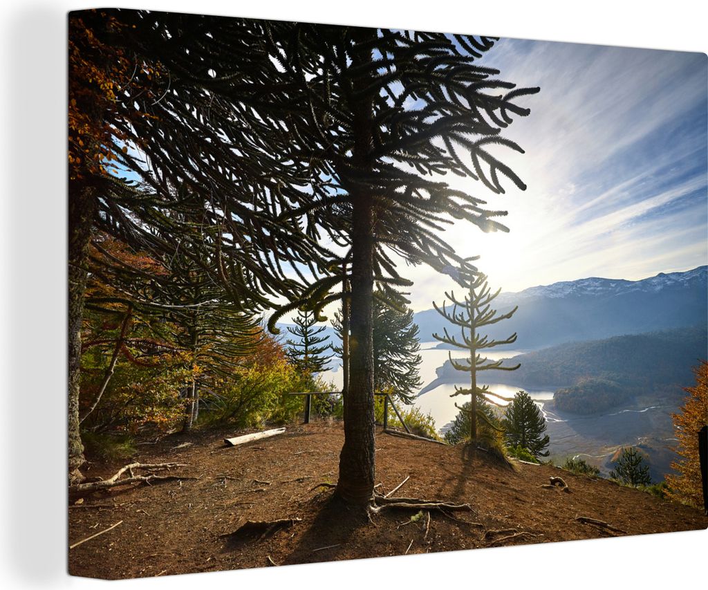 OneMillionCanvasses - Leinwandbilder - 140x90 cm, Sonnenaufgang hinter den Schlangen, Wandbilder Kunstdruck Wanddekoration - Foto auf Leinwand - ...