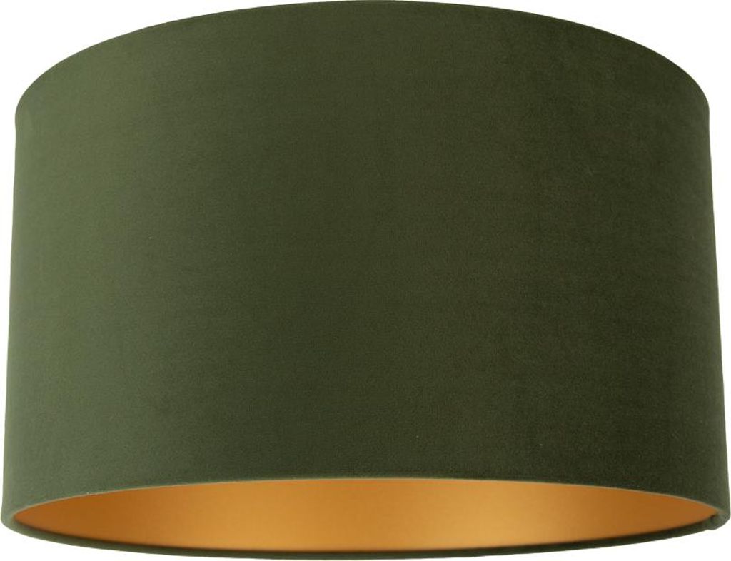 Samt Lampenschirm Grün 35 35 20 mit Goldener Innenseite Produktbild 