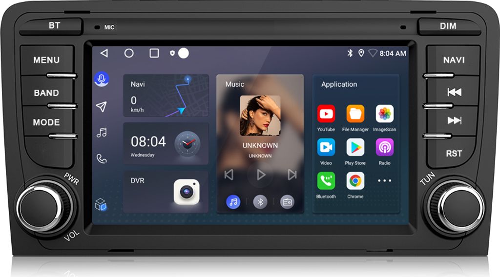 2+32G carplay 7''DAB Autorádia BT Pro Audi A3 Android13 GPS Obrázok produktu 