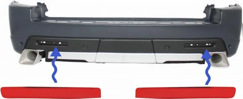 Paire de Réflecteurs Rouges de Pare-chocs pour Rover Sport L320 10-13