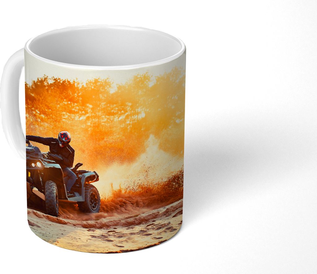 MuchoWow Tasse Kaffeetasse Kaffeebecher 350 ml Quad - Düne - Sonne Teetasse - Fototasse - Becher - Keramikbecher - Teebecher - Kaffeetasse - Bü...