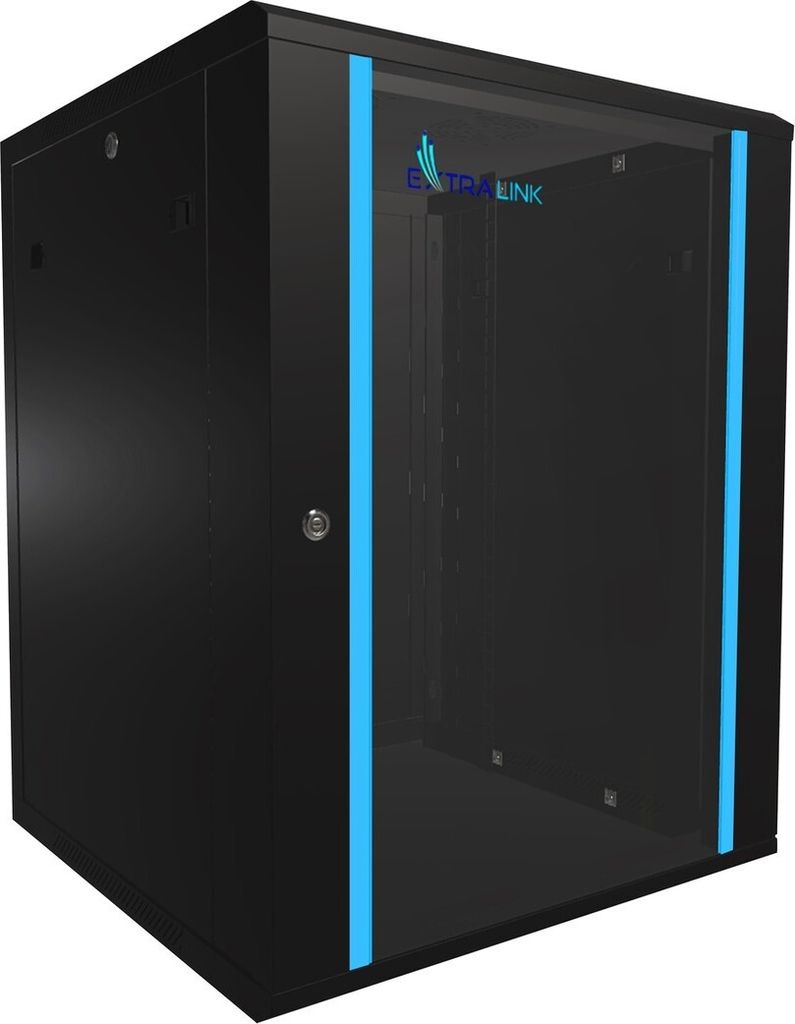 Extralink 15U 600x600 Schwarz, Rack, wandmontierter Schrank