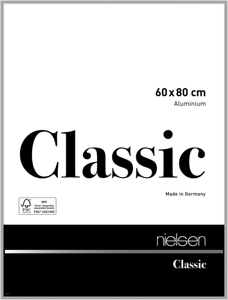 nielsen Aluminium Bilderrahmen Classic, 60x80 cm, Silber