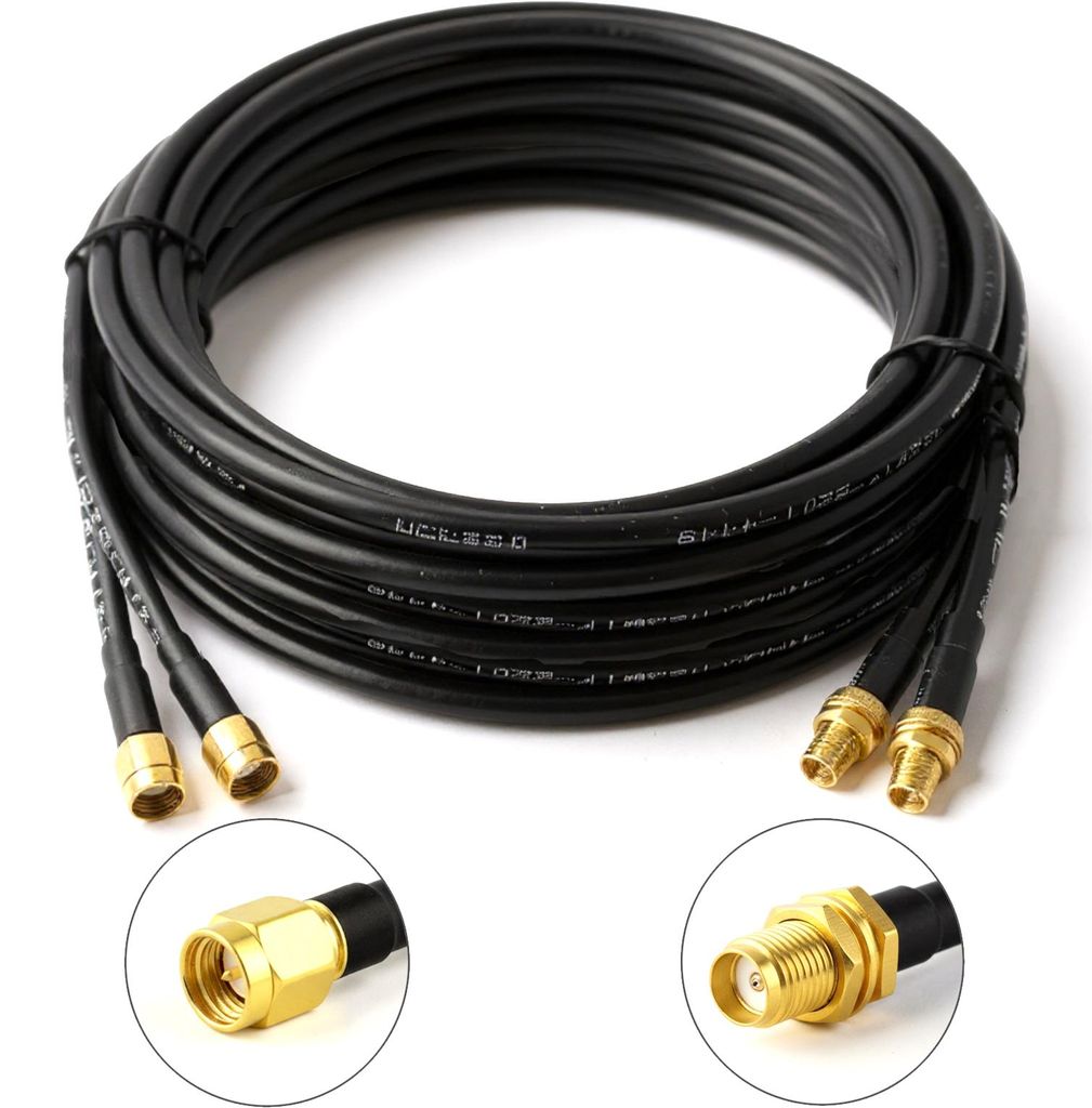 10m RG58 Kabel Twin Verlängerungskabel für LTE / 5G / 4G / Produktbild 
