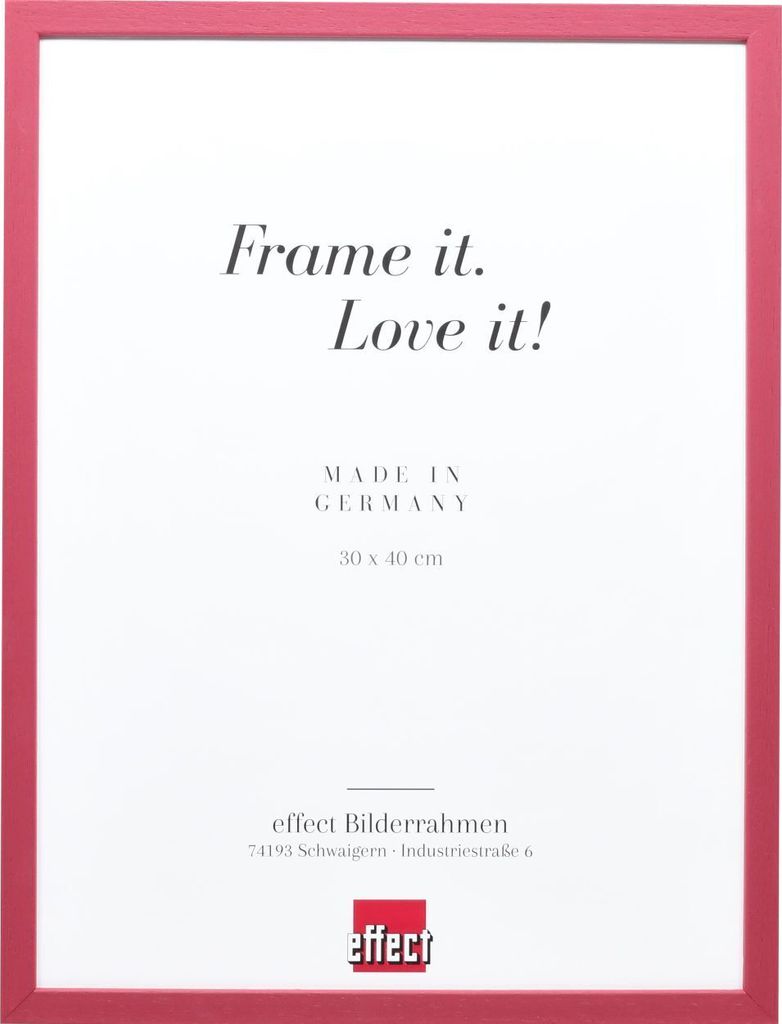 Effect Holzrahmen Profil 35 rot 25x30 cm mit Acrylglas