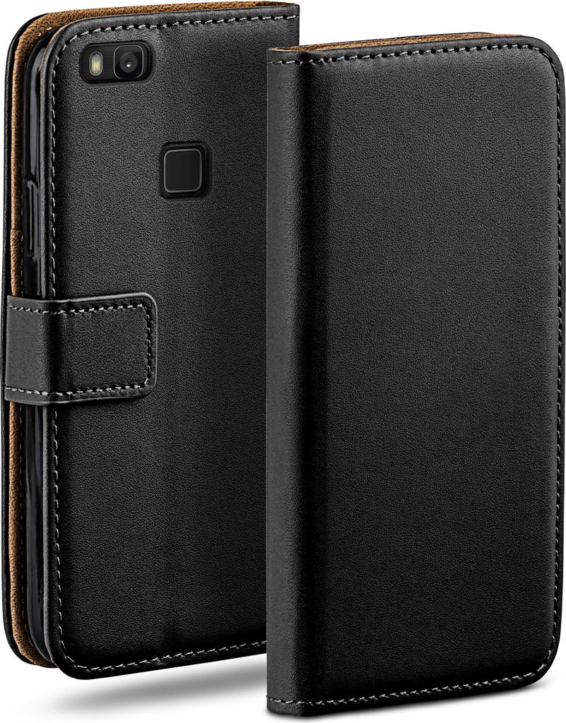 moex Book Case kompatibel mit Huawei P9 Lite - Hülle 360 Grad klappbar, Schwarz