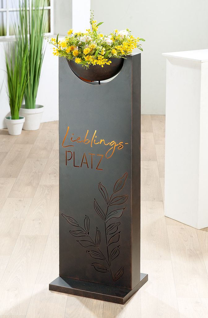 Gilde Schalenständer, flach, "Lieblingsplatz", Schriftzug, Produktbild 