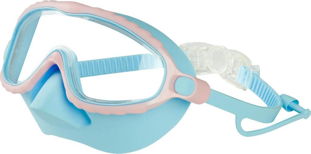 Schwimmbrille für Kinder, auslaufsicher, Schnorchel-Gesichtsschutz mit Nasenabdeckung und elastischem Band, beschlagfrei, UV-Schutz, Schwimmbrille...