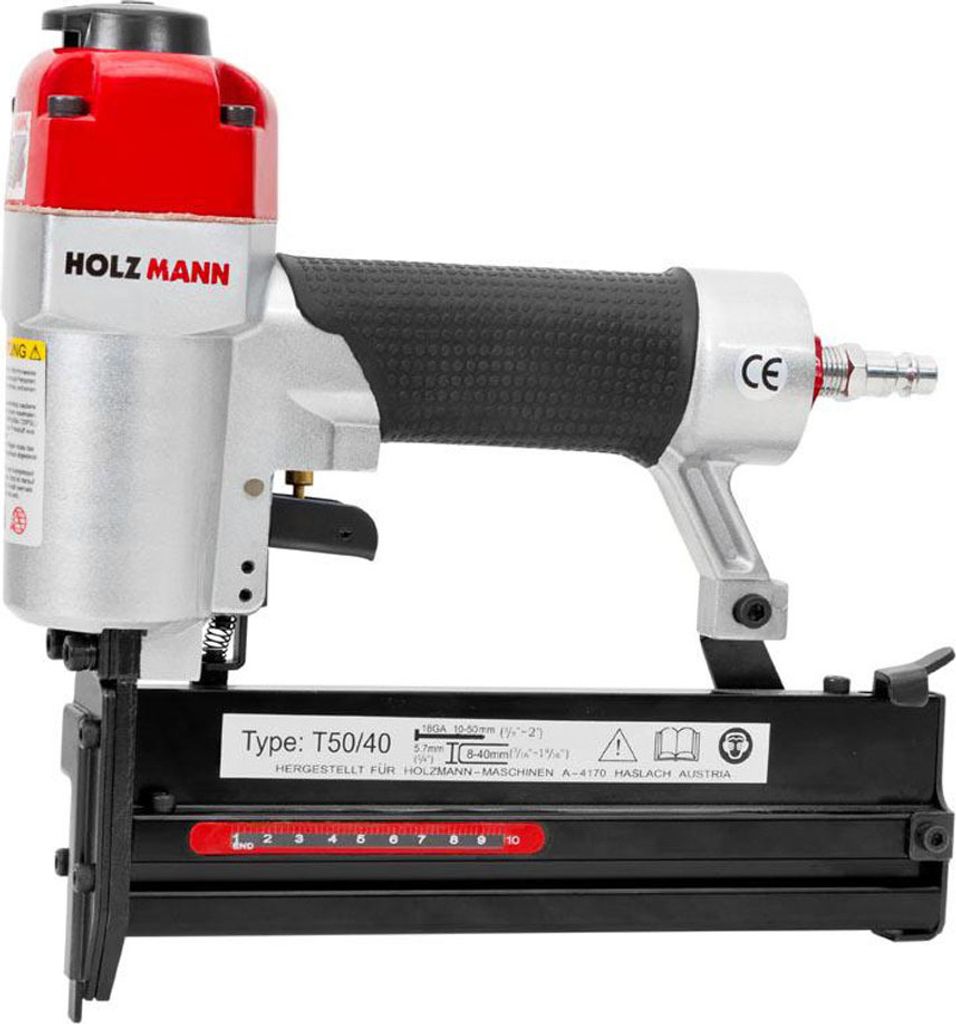 Holzmann Maschinen Kombi Druckluftnagler T 50/40 Druckluftgerät Nagler Profi Neu