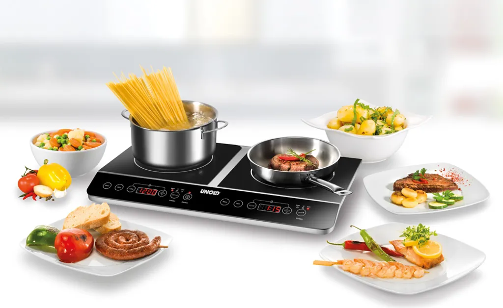 Plaque de Cuisson Double Induction Unold Elegance 58175 Vitrocéramique Noir