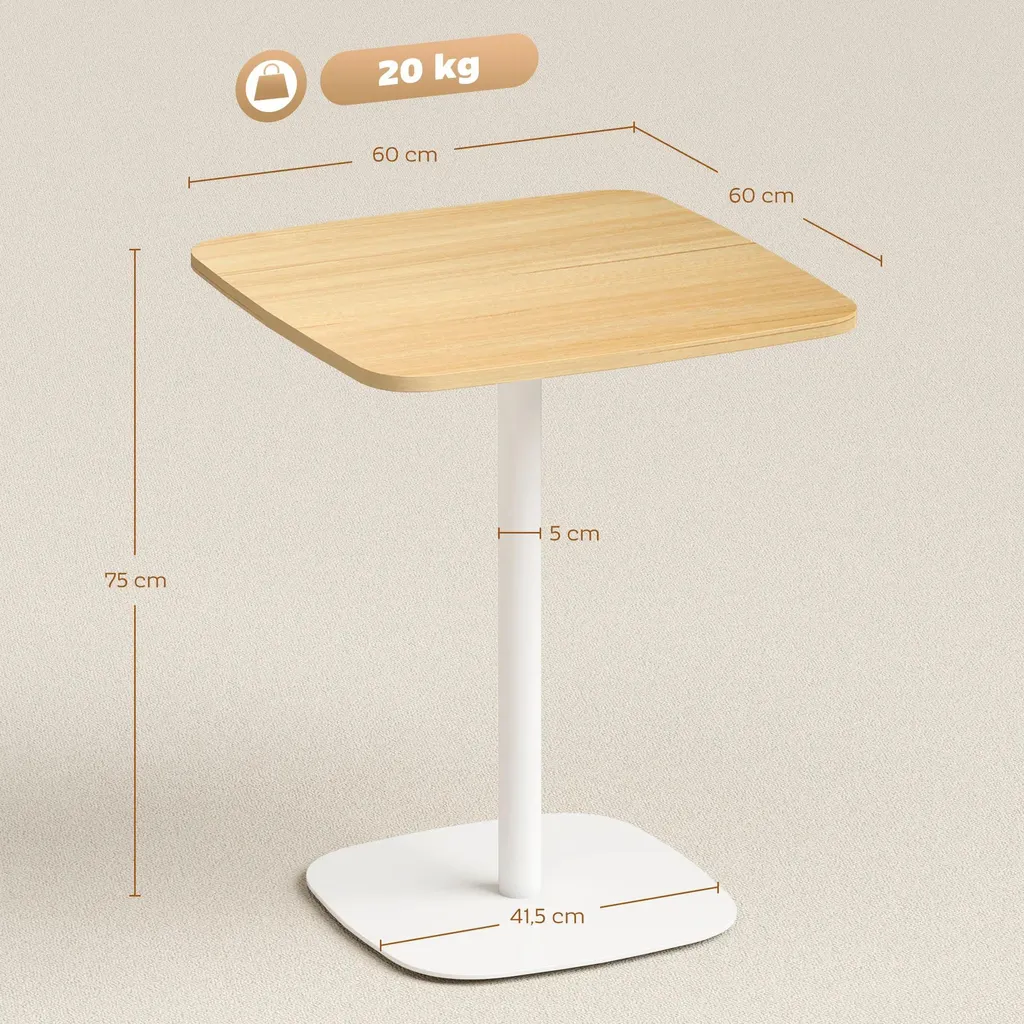 Table basse jaune facile à monter - Meuble de salon stable et durable - 3