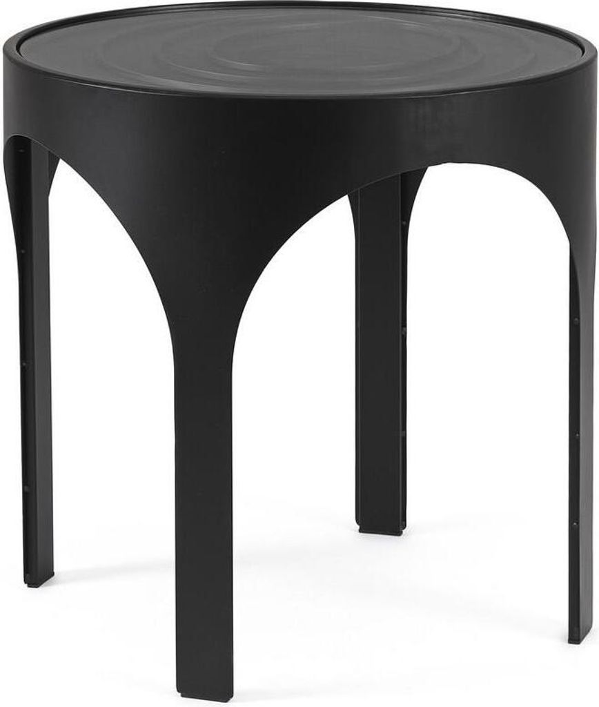 Couchtisch Archie 50 x 50 x 50 cm Stahl Glas Schwarz Produktbild 