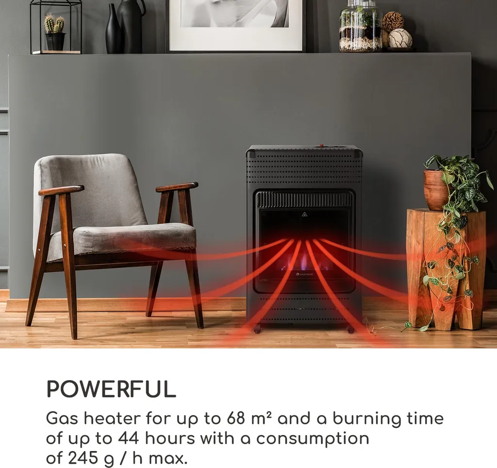 Radiateur Gaz de Salon Andora Flame 3,4 kW pour Chauffer 40m2 Rapidement - 5