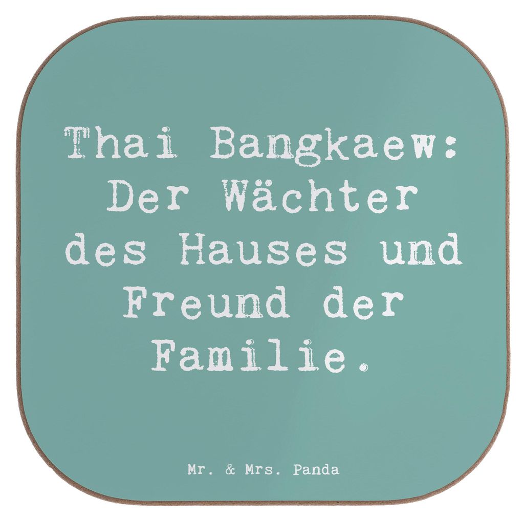 Mr. & Mrs. Panda Tischschoner Spruch Thai Bangkaew Wächter - Meeresbrise - Geschenk, Untersetzer für Gläser, schützender Hund, loyal, Hunderass...