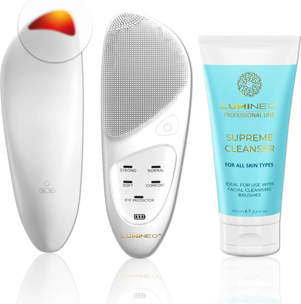 Dites Adieu aux Pores Obstrués avec la Brosse Sonique LUMINEO et son Gel