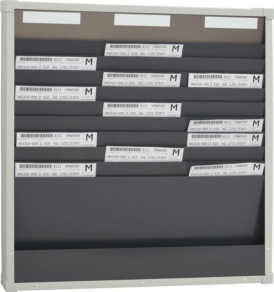 Eichner Karten-Sortiertafel H750xB720xT75 mm 3 Reihen Mit 10 Fächern