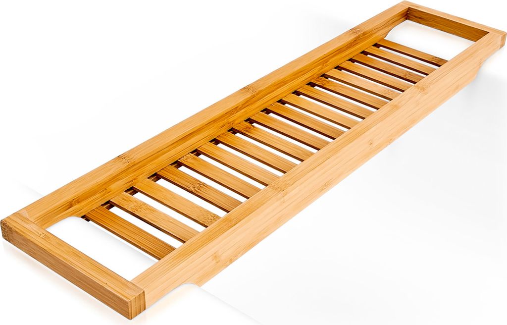 Relaxdays Badewannenablage aus Bambus, H x B x T: 4 x 65 x Produktbild 
