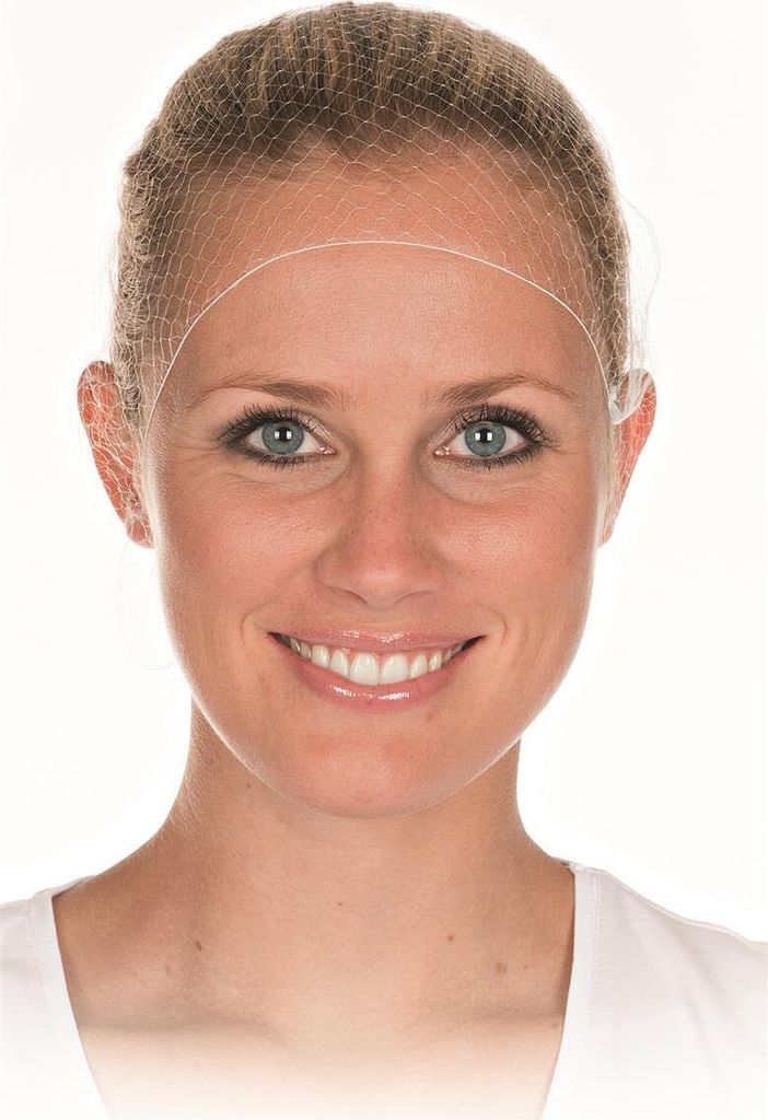 HYGOSTAR Haarnetz aus Nylon weiß 144 Stück