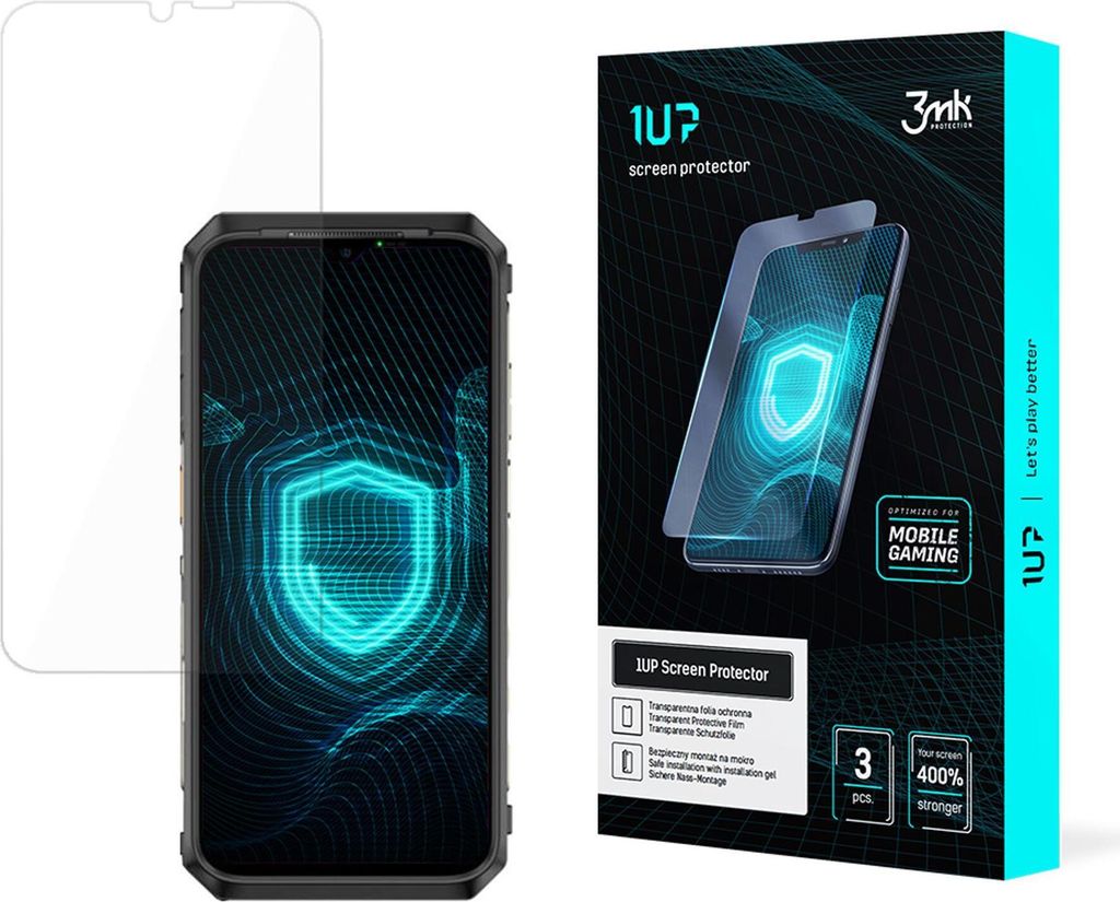 3mk Display Schutzfolie 1UP für Ulefone Power Armor 18T Ultra transparent Gaming (3 Stück)