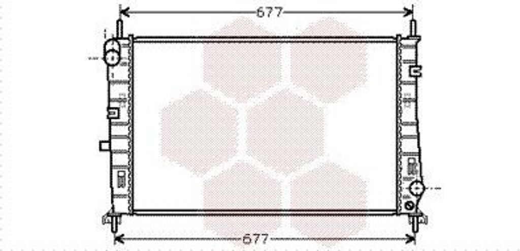 VAN WEZEL 18002165 Kühler Wasserkühler Motorkühler für FORD MONDEO II Kombi (BNP) MONDEO II (BAP) MONDEO I (GBP) MONDEO II Stufenheck (BFP)