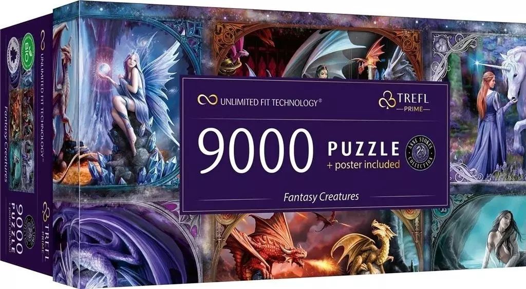 Puzzle 9000 Créatures fantastiques Anne Stokes TREFL Image du produit 