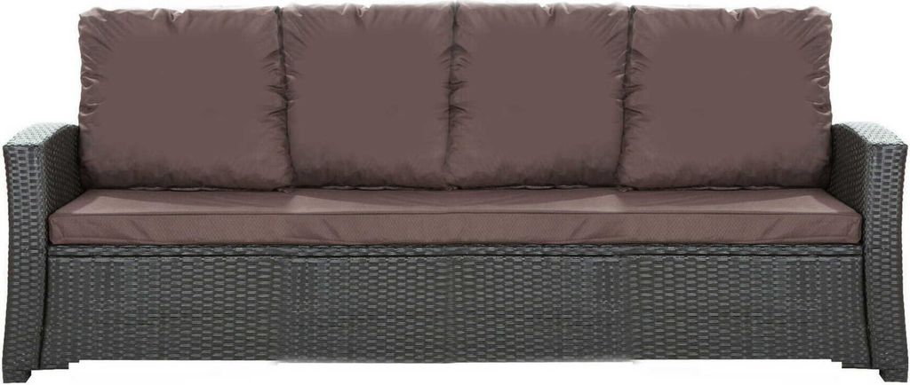 Polster Rostbraun Polster für Polyrattan Sofa Braun
