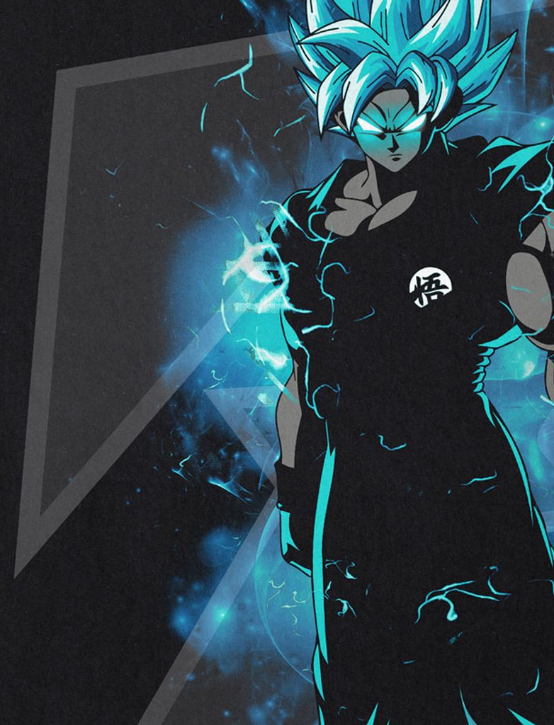 style3 Son-Goku Z Blue Herren T-Shirt god modus evolution saiyajin dragon