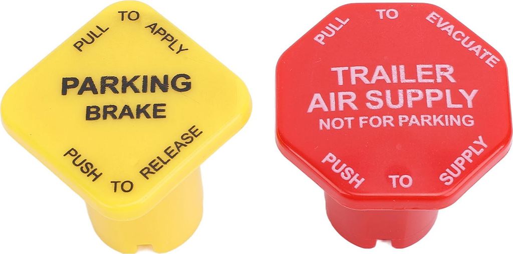 Parken und Air Brake Knöpfe 298818 Gelb Semi Truck Parkbremse Knöpfe Red Trailer Air Brake Knob Ersatz für Peterbilt Truck