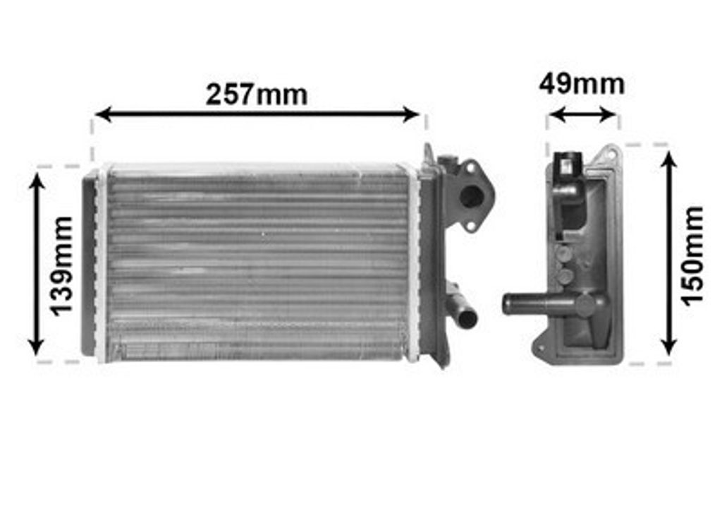VAN WEZEL 58006062 Wärmetauscher Innenraumheizung Kühler für VW TRANSPORTER III Bus Polo Coupe (86C, 80) Polo Schrägheck (86C, 80) Polo Classic...