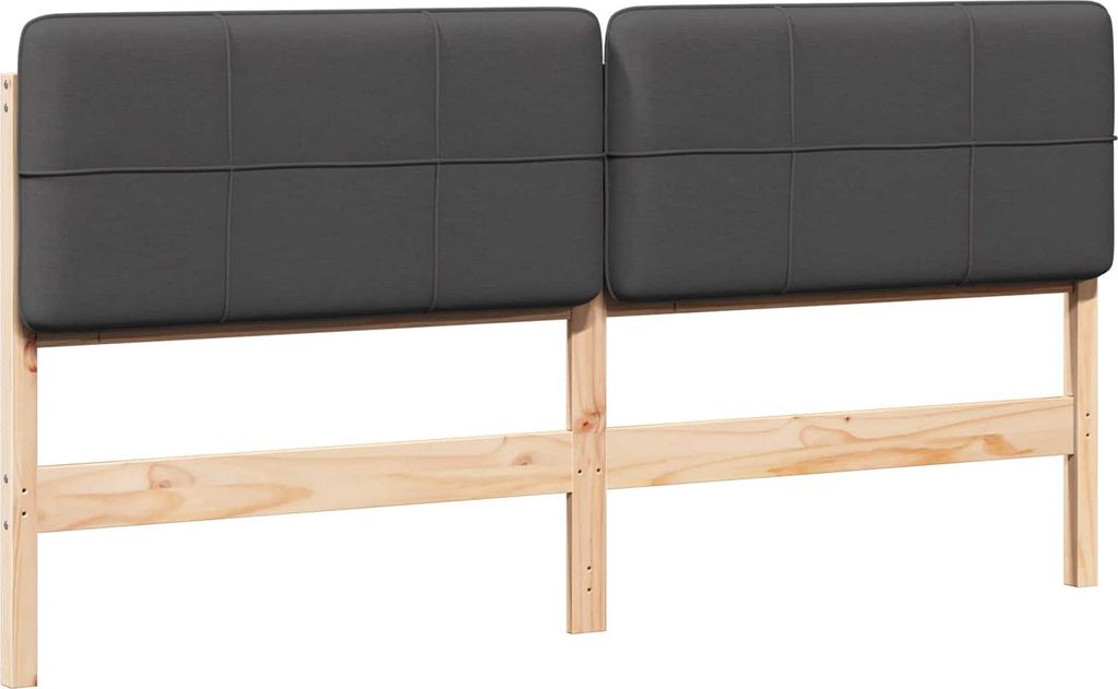 vidaXL Gepolstertes Kopfteil mit Kopfteil Braun und Dunkelgrau 180 cm