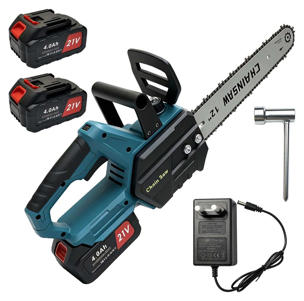 ZELURXX 12 Zoll Akku Kettensäge 21V 2×4,0Ah Produktbild 