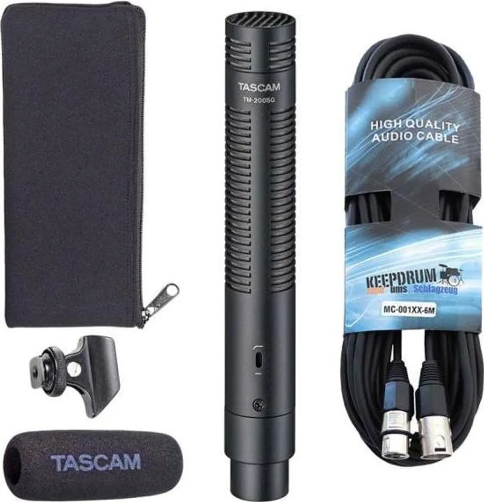 Tascam TM-200SG Microphone canon supercardioïde avec câble XLR inclus