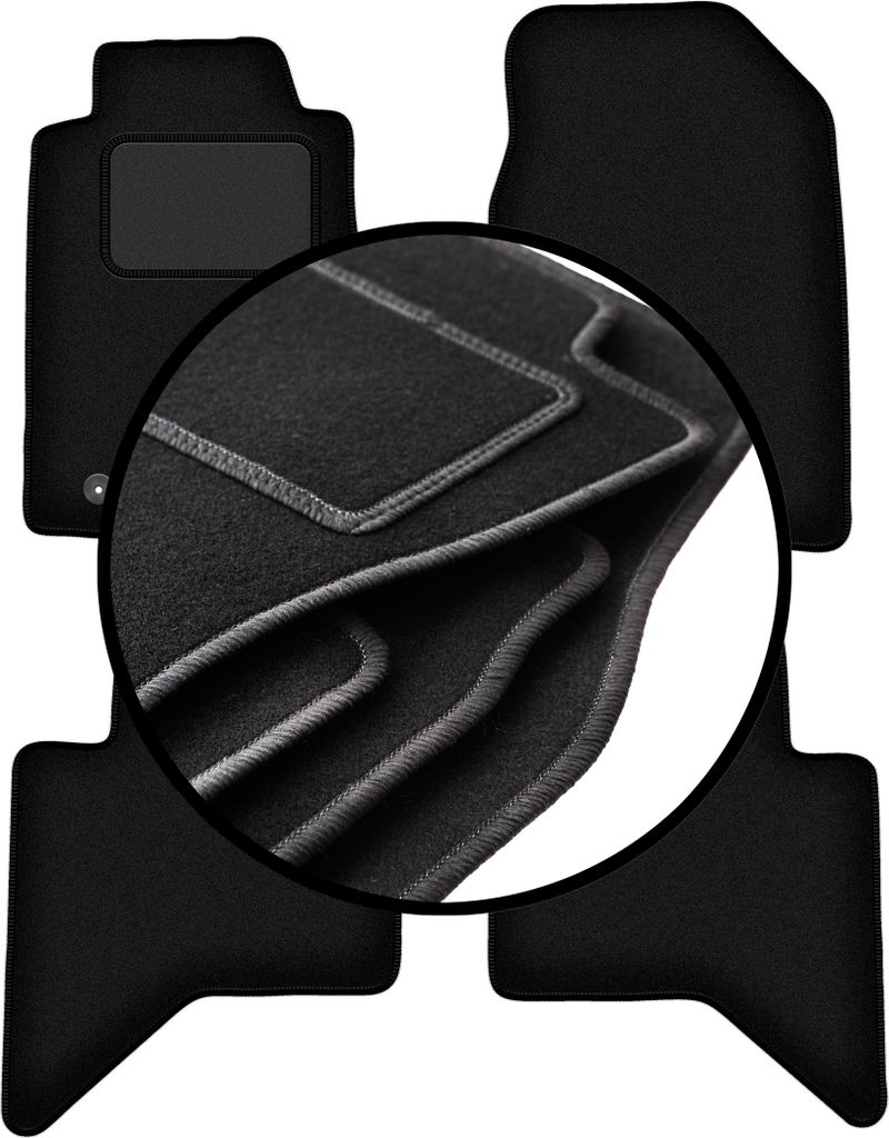 Komplettset Veloursmatten für: Isuzu D-MAX II Pickup (2011-)